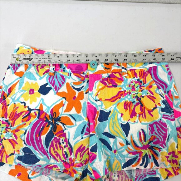 Lilly Pulitzer The Callahan Short Womens 4 Besame Mucho Multi Floral Cotton - Picture 8 of 10